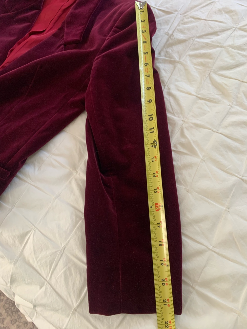 Jones New York Vintage 90s Magenta Cotton Velvet Blazer Jacket Size 10 - Picture 13 of 14